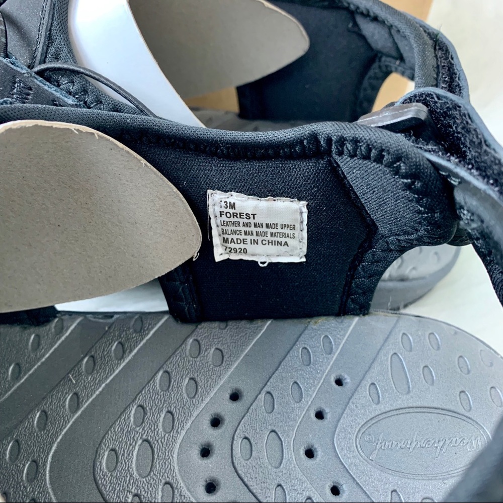 🔥WEATHERPROOF VINTAGE🔥MEN’S FOREST BLACK SANDALS SIZE 13M NEW IN BOX - Picture 6 of 7